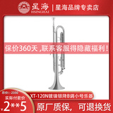 星海管乐小号乐器 镀镍银降B调小号 专业成人演奏 学生考级乐队通用 原装款【配件齐全】