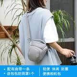苏迪罗相机包 佳能 r10 r62 r8 200D 6D 5D4 5D3 90D 单肩单反包 m50微单包 男 女 摄影包r7 r5 r6 r50包 灰色 小号+腰带