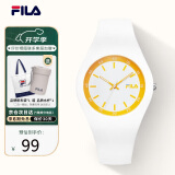 斐乐（FILA）手表女送女生简约时尚休闲运动硅胶腕表学生手表 FLL38-777-008