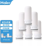 海尔（Haier）水龙头净水器家用厨房自来水过滤器净水机可清洗陶瓷滤芯HSW-LJ08 海尔龙头净水器HT301/101滤芯6个