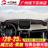 莎米特 适用丰田荣放rav4仪表台避光垫 威兰达汽车用品遮阳防晒垫内饰件 20款荣放-避光垫涤纶红边