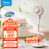 美的（Midea）空气循环扇 电风扇家用落地扇立式节能风扇轻音低噪大风量转页扇卧室宿舍台式摇头小型电扇 【AI智能语音遥控】FGA24THR