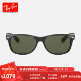 雷朋（RayBan）太阳镜男女款方形徒步旅行者镜框复古舒适墨镜0RB2132F可定制 901L黑色镜框绿色镜片 尺寸55