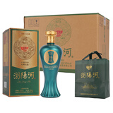 浏阳河乾隆玉玺福20 浓香型白酒 52度 500ml*6瓶 整箱装 年货含礼品袋