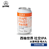 大九内蒙古精酿啤酒 无序酸浑浊IPA 热带共和海盐古斯酸啤酒 西柚世界社交IPA 330mL 1罐