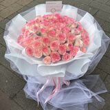 幽客玉品鲜花速递52朵玫瑰花束表白送女友老婆生日礼物全国同城配送 52朵艾莎玫瑰花束