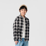 巴拉巴拉童装儿童衬衫2025女童男童上衣格纹衬衣春装亲子百搭209125102201