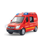 林达警车玩具可开门特警车男孩儿童惯性车消防车汽车模型 消防车