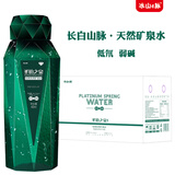 冰山E脉圣铂之泉饮用天然矿泉水400ml瓶装长白山水源低氘弱碱天然饮用水 400ml*12瓶【1箱】