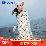 FILA FUSION 斐乐潮牌女子针织连衣裙夏新款宽松潮流运动裙子 仿古白-IV（宽松版型） XS 155/76A