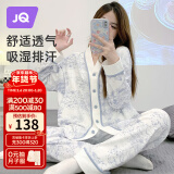 婧麒（JOYNCLEON）月子服秋冬季孕妇纯棉可哺乳睡衣产前产后透气舒适蓝 L Jyz47149