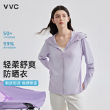 VVC防晒衣女夏季新款防紫外线宽松短款外套时尚洋气外套 风信紫 XL 