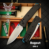 BENCHMADE蝴蝶 美国原装进口折叠刀 户外便携式 S90V钢材刃碳纤维手柄535-3