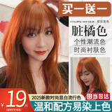 绿宸（2盒装）染发剂膏植物男女士染头发遮盖白发非泡泡纯染发膏400ml 脏橘色 200ml*1盒 8.43