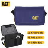 CAT卡特斜挎包男潮单肩包邮差包休闲运动挎包11英寸Pad包  蓝 84512
