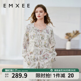 嫚熙（EMXEE）孕妇睡衣产后哺乳春秋季款月子服棉质家居服套装 晨曦庄园-两件套(不带哺乳口) M【适合90-115斤】