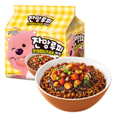 paldo八道方便面 LOOPY赞萌露比原味炸酱面110g*4包 泡面拉面干拌面