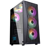 大水牛（BUBALUS）追风M+劲强650W ATX侧透机箱电源套装台式电脑游戏主机(支持4060/240水冷位/8风扇位/USB3.0)