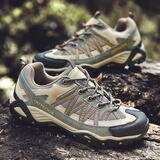 意大利进口专业登山鞋男真皮防滑春季户外越野运动鞋爬山徒步鞋女 61036卡其黄 42码【偏小，拍大一码】