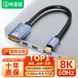 毕亚兹 Mini DP转DP1.4版转换器线8K60Hz高清双向互转雷电显卡苹果Mac笔记本电脑显示器迷你dp接头0.2米