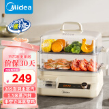 美的（Midea）【国家补贴】穿透蒸电蒸锅15.5L全透视多功能锅拒绝千滚水外置加水大容量家用多用途锅ZGC3223D82