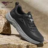 七匹狼男鞋秋冬季运动鞋男士休闲皮鞋复古风跑步鞋 3366黑色 39 -尺码偏大