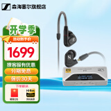 森海塞尔（Sennheiser）IE900/IE600/IE300旗舰级HIFI高保真超宽单动圈单元可拆卸MMCX挂耳式耳机 高保真发烧有线耳机耳塞 IE300+山灵UA4银色 便携耳放