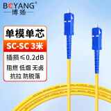 博扬（BOYANG）电信级光纤跳线SC-SC(UPC) 3米 单模单芯 Φ3.0阻燃低烟无卤跳纤光纤线尾纤sc-sc BY-3111SM
