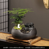 完壮流水摆件循环水客厅茶台办公室桌面水景喷泉装饰乔迁开业礼品 貔貅-送绿植+青苔+小石头
