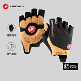 castelli蝎子骑行手套男女通用夏季减震防滑透气耐磨半指手套4521024 120黑黄 M