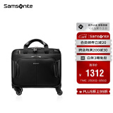 新秀丽（Samsonite）行李箱16英寸拉杆箱商务软箱前开口旅行机长箱BP0黑色登机箱