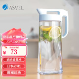 ASVEL 家用凉水壶耐热冷水壶 耐高温水杯大水杯可冰箱冷冻果汁壶泡茶壶 天蓝色(8255-14)