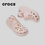 卡骆驰crocs檀健次同款经典泡芙洞洞鞋百舒适男沙滩鞋女鞋休闲鞋|207521 石英粉-6UR(含智必星) 35 (210mm)