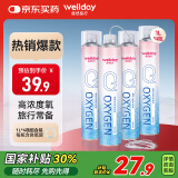 维德（WELLDAY）氧气瓶便携式孕妇老人家用吸氧气呼吸器高原反持续供氧鼻吸式1L*4