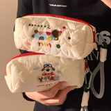 范爷家ins风可爱小狗学生收纳袋高颜值初中高中女生化妆品大容量收纳包