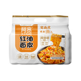阿宽红油面皮方便速食泡面综合干拌面455g*1提装 零食免煮非油炸凑单