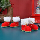 新新精艺圣诞装饰品糖果靴4个圣诞树装饰糖果盒礼物袋儿童场景布置装扮