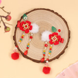 新玥新年发饰儿童假发辫子小女孩春节中国风发夹女童古风过年汉服头饰