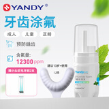 严迪YANDY氟化泡沫牙齿涂氟剂 儿童成人家用涂氟正畸含氟牙膏医用防蛀 氟化泡沫10g薄荷味+L码牙托