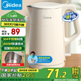 美的（Midea）【国家补贴】电水壶烧水壶电热水壶食品级304不锈钢1.7L大容量开水壶内外双精钢防烫无缝SHM1702