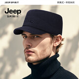 吉普（JEEP）帽子男平顶帽时尚简约鸭舌帽四季款中老年休闲百搭棒球帽