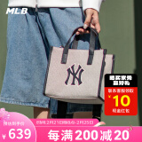 美职棒（MLB）官方 包包女包 情侣托特包休闲斜挎包单肩包轻奢 妇女节礼物 纽约洋基队ORS06/黑色 F