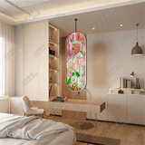 齐芝掐丝珐琅彩主卧室卫生间门对床梳妆台屏风隔断美式欧法式艺术玻璃 款1/一平方（边框另外计算）