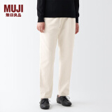 无印良品 MUJI 女式 灯芯绒轻便裤休闲裤秋冬季 纯棉全棉 BEE06C2A 米白色 S