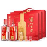 泸州老窖 特曲老字号 第十代 浓香型白酒 52度500ml*2*3传承整箱 含酒具