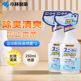 小林制药（KOBAYASHI）去异味消臭喷剂鞋袜防臭鞋子运动鞋用除臭剂喷雾250ml*2瓶