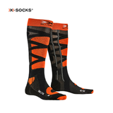 X-SOCKS袜子控制者男女专业运动滑雪袜长筒袜保暖压缩袜足球 混合煤灰/极限黄 39-41