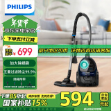 飞利浦（PHILIPS）卧式吸尘器家用清洁机强劲大功率大吸力吸尘吸灰吸螨虫除螨宠物家庭适用FC9573