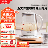 北鼎（Buydeem）【无胶水】养生壶中药壶多功能养生壶迷你玻璃煮茶器煮茶壶花茶壶燕窝银耳K118本白色【国家补贴】