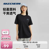 斯凯奇（Skechers）夏季男女情侣同款缤纷休闲系列透气半袖针织短袖T恤